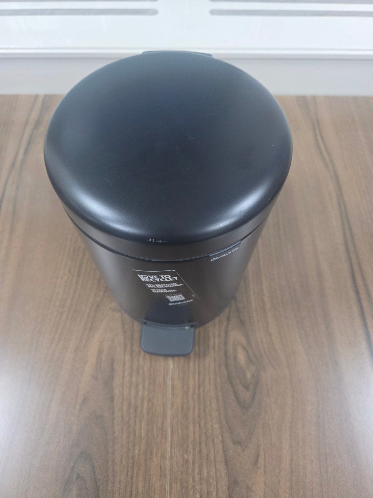 Brabantia New Icon Prullenbak - 5 liter - Matt Black Nieuw, Met pedaal, Nieuw, Ophalen of Verzenden, Minder dan 10 liter