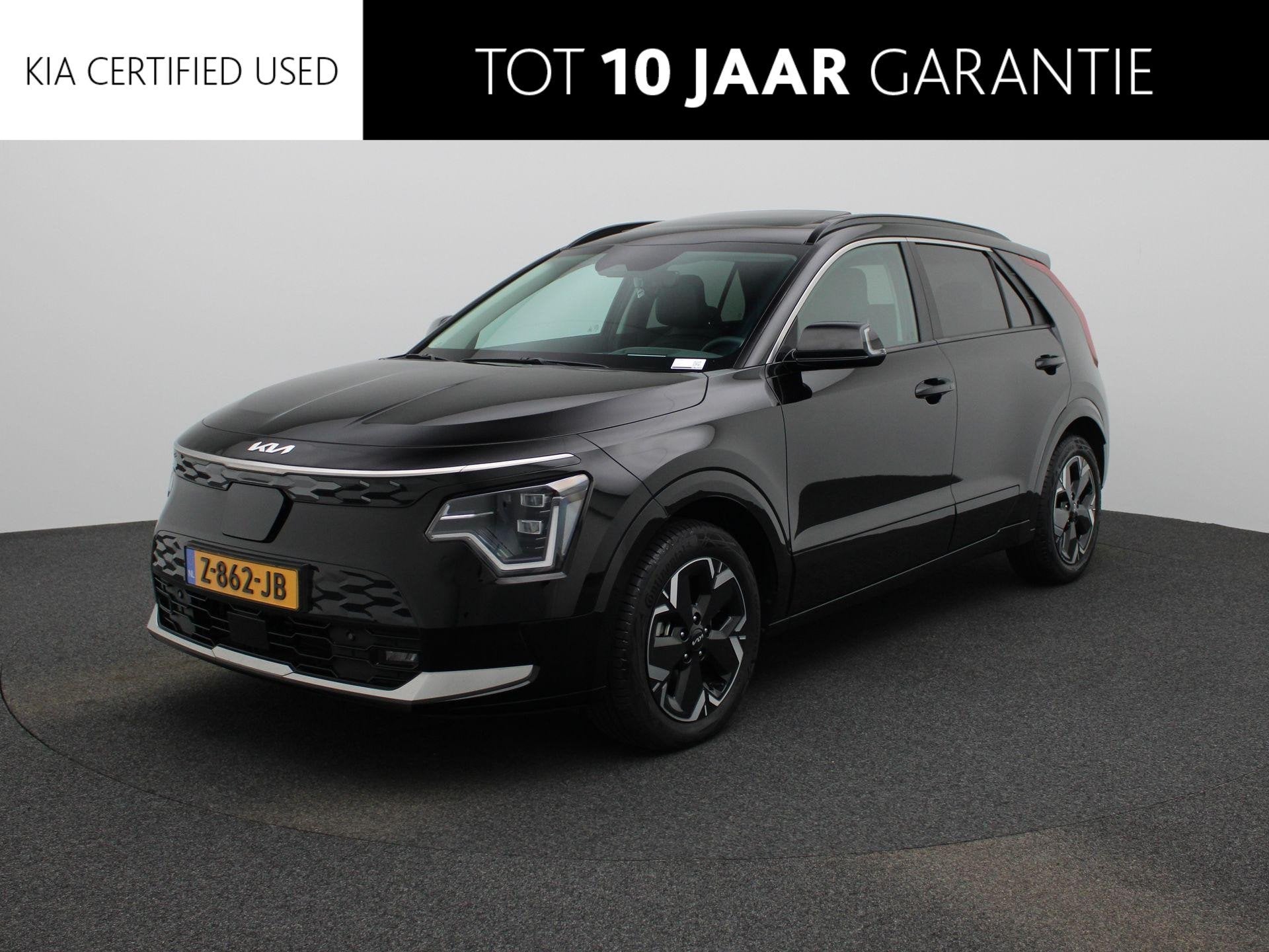 Kia Niro EV DynamicPlusLine 64.8 kWh | Clima | Opendak | Sto, Auto's, Gebruikt, 750 kg, 1657 kg, Zwart