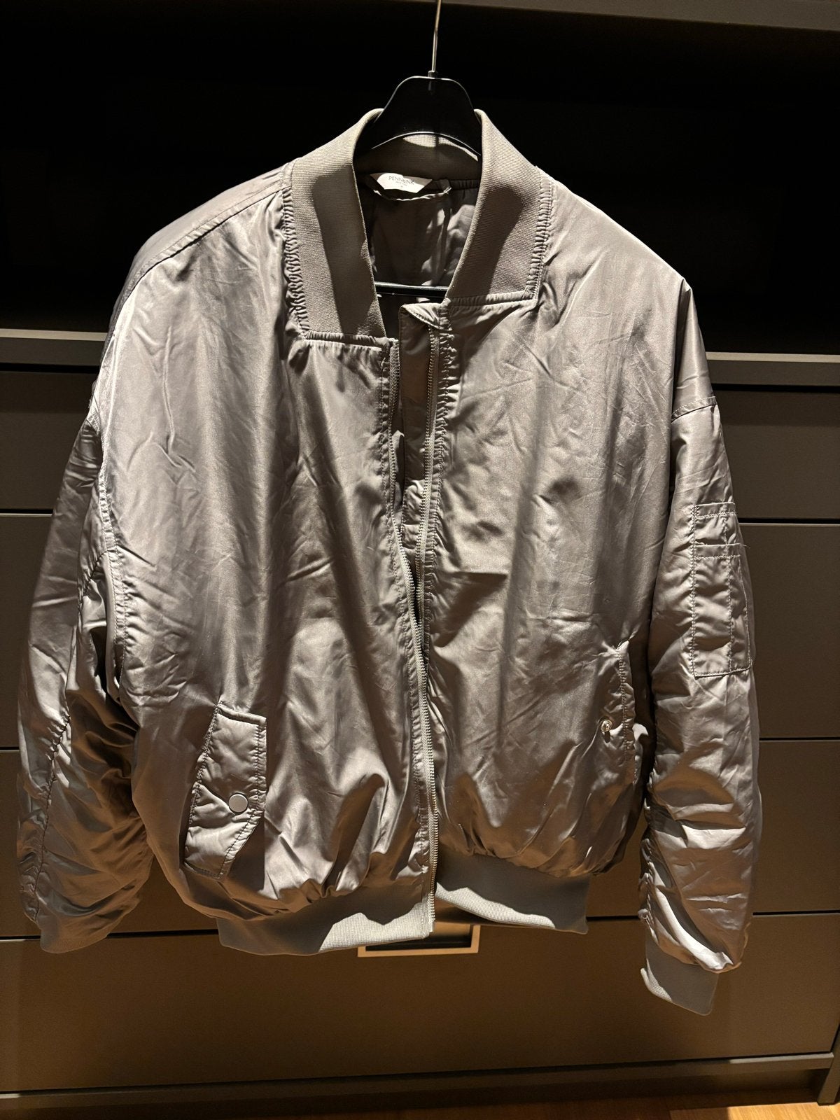 PENN&INK NEW YORK Bomberjack - Maat M, Kleding | Dames, Ophalen of Verzenden, Zo goed als nieuw, Maat 38/40 (M), Grijs