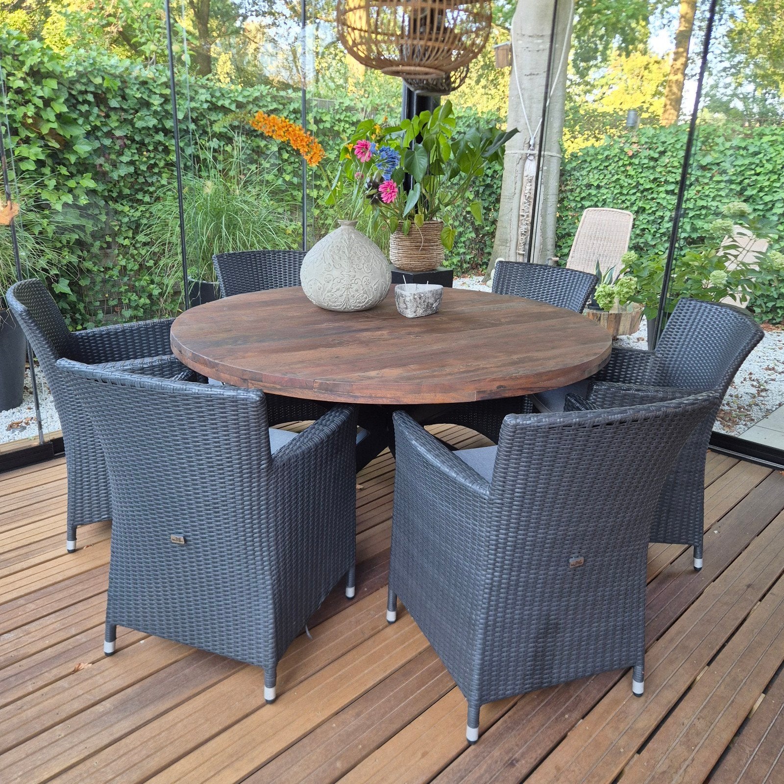6 tuinstoelen, Ophalen, Kunststof, Gebruikt, 6 zitplaatsen
