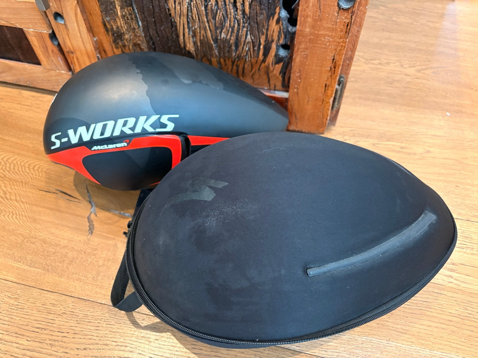 Specialized S-Works McLaren Aero Race Helm - Goede staat, Fietsen en Brommers, Fietsaccessoires | Fietshelmen, Ophalen, Zo goed als nieuw