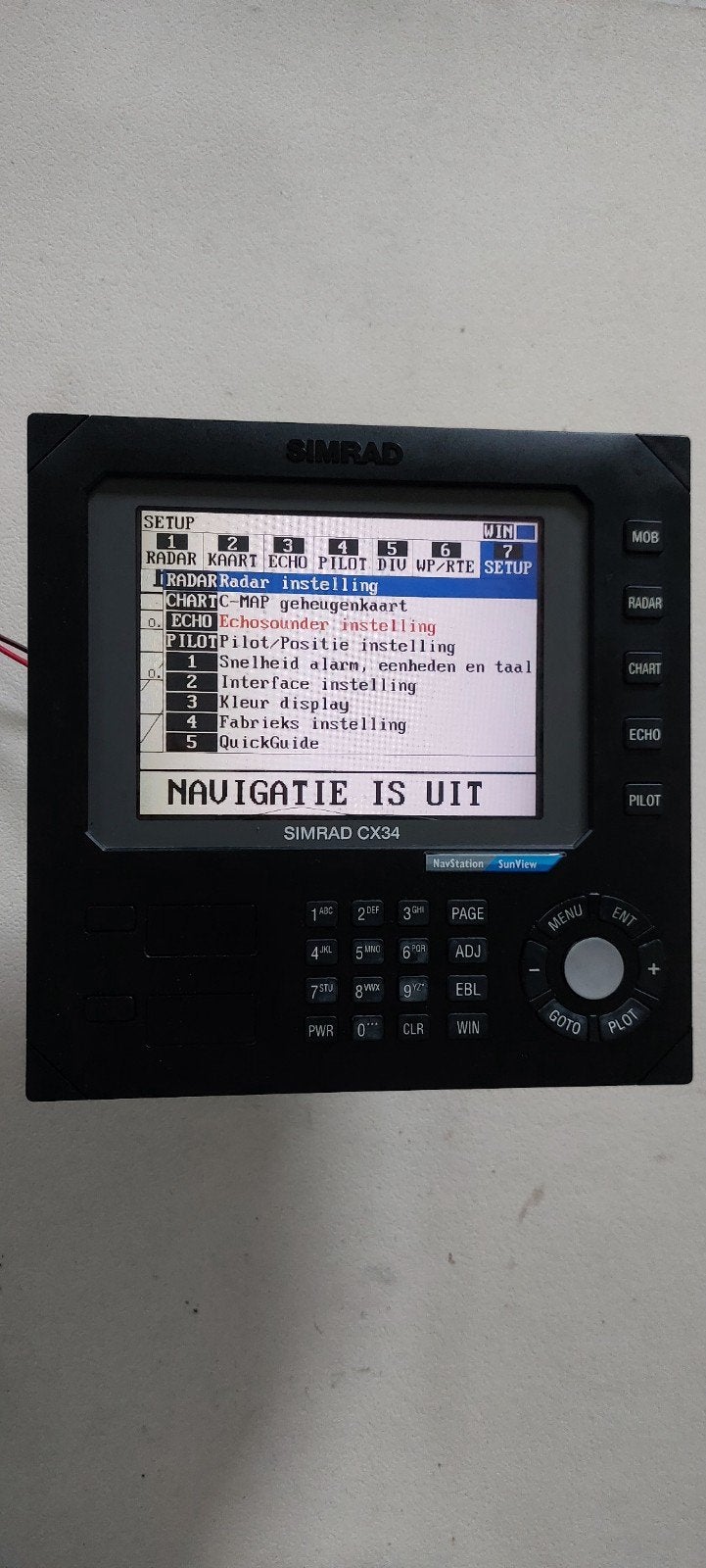 Simrad CX34 multifunctioneel kaartplotter fishfinder radar., Watersport en Boten, Ophalen of Verzenden, Zo goed als nieuw, Kaartplotter of Fish Finder