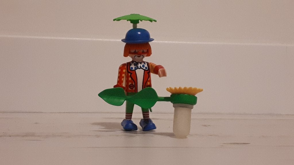 Playmobil Circus Clown met zonnebloem (4238), compleet, Ophalen of Verzenden, Zo goed als nieuw, Complete set
