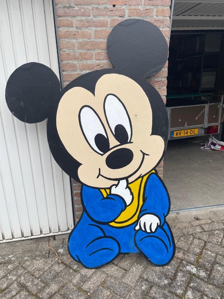 Geboortebord Mickey, Kinderen en Baby's, Kraamcadeaus en Geboorteborden, Ophalen, Gebruikt, Geboortebord