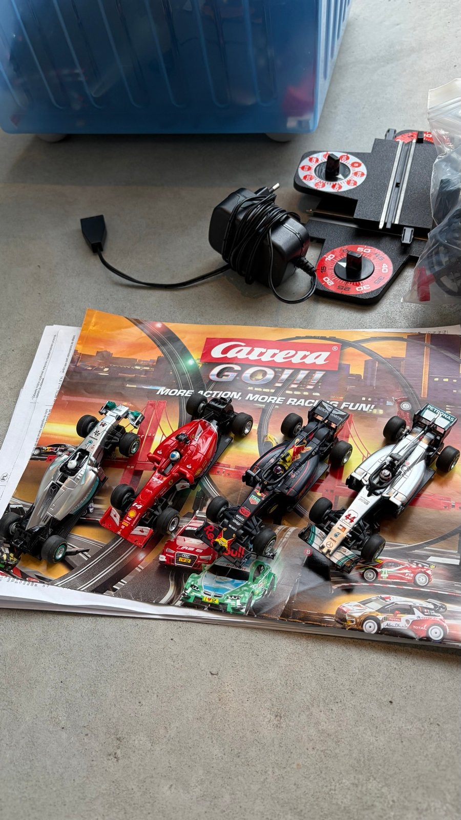 Dubbele Carrera Go racebaan set met 4 auto's, Ophalen, Carrera, Elektrisch, Racebaan