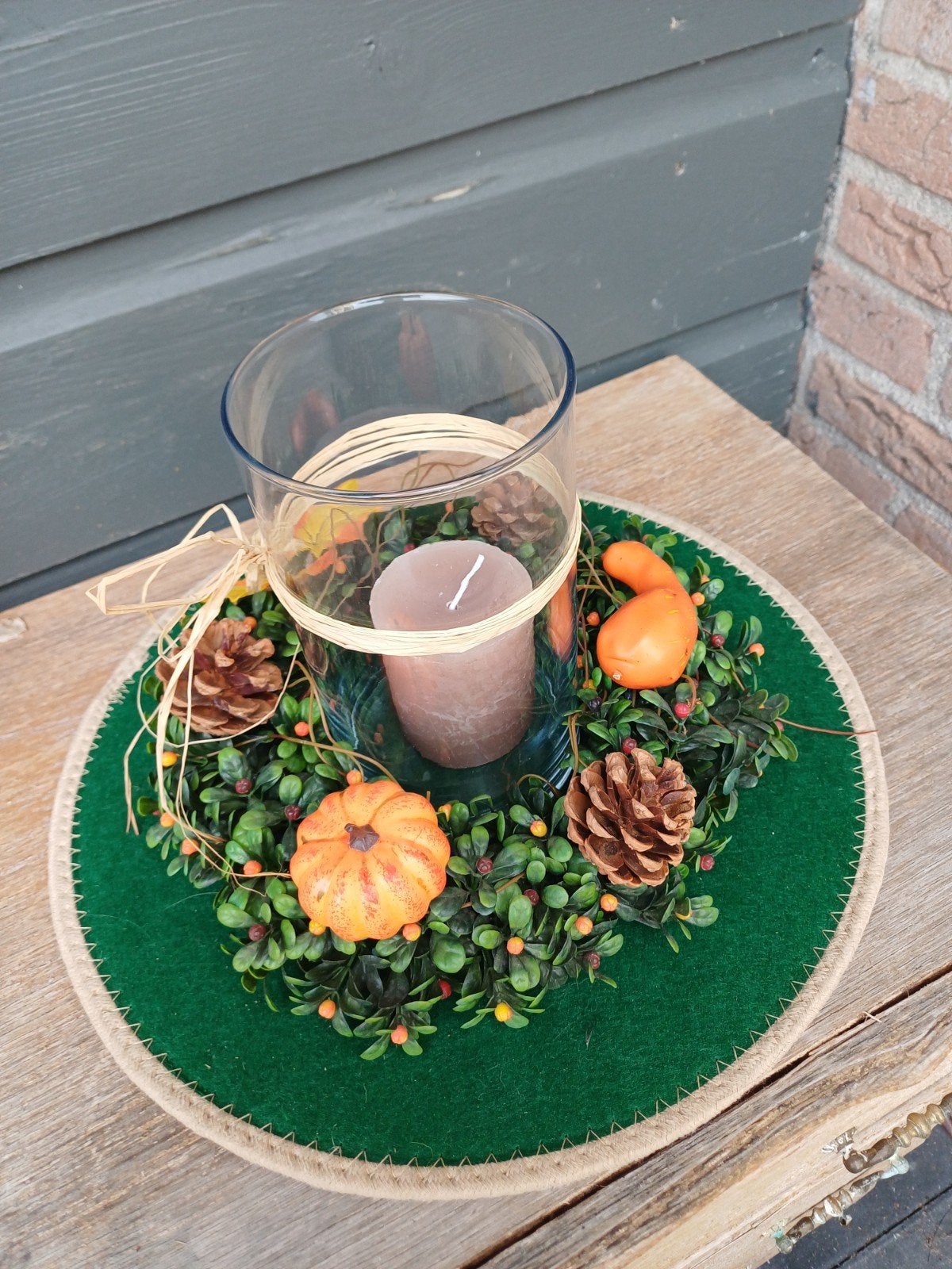 Te koop leuke herfstdecoratie, Huis en Inrichting, Ophalen of Verzenden, Rond, Hout
