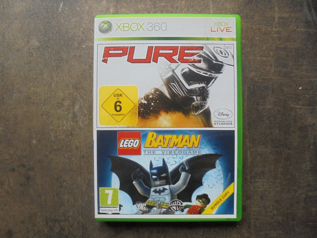 Pure & The Lego Movie Videogame voor XBOX 360 (zie foto's), Avontuur en Actie, Gebruikt, 2 spelers, Ophalen of Verzenden