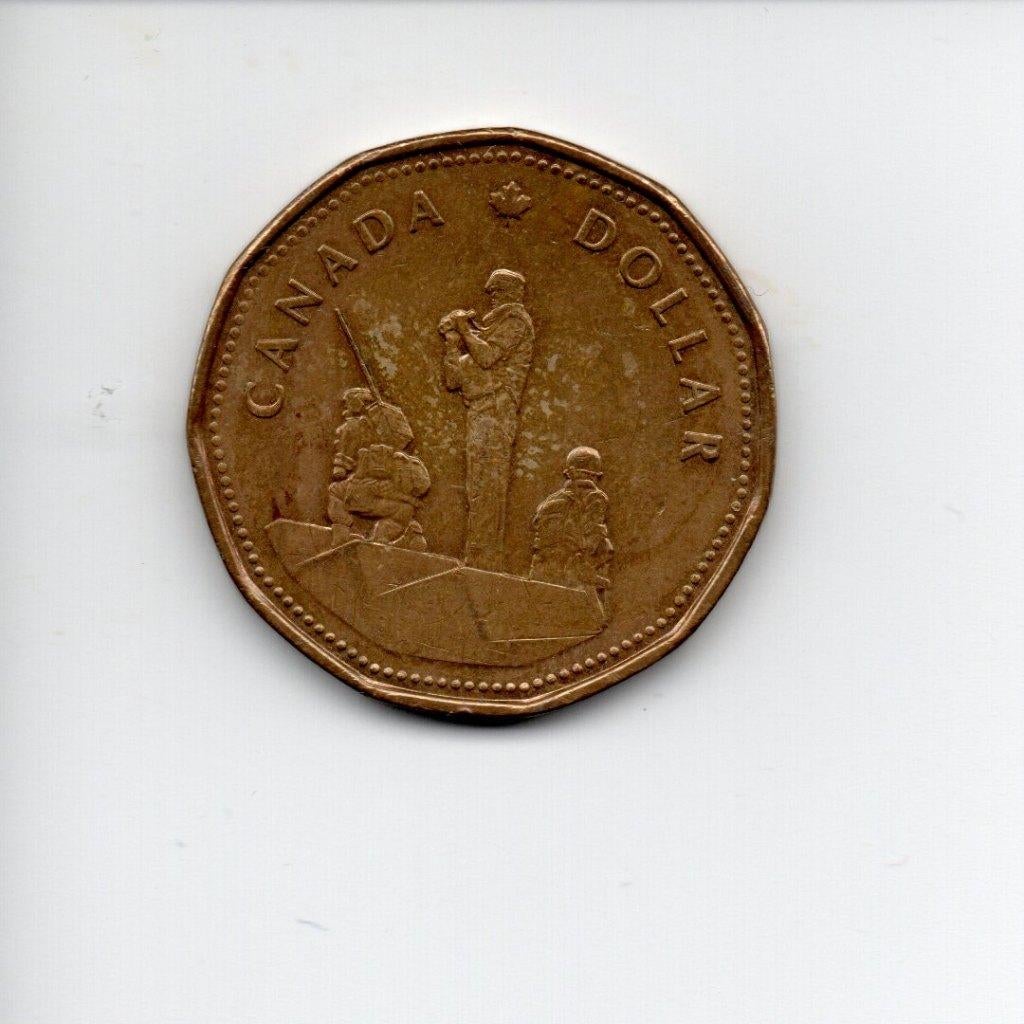 Canada 1 dollar 1995 (Peacekeeping), Ophalen of Verzenden, Noord-Amerika
