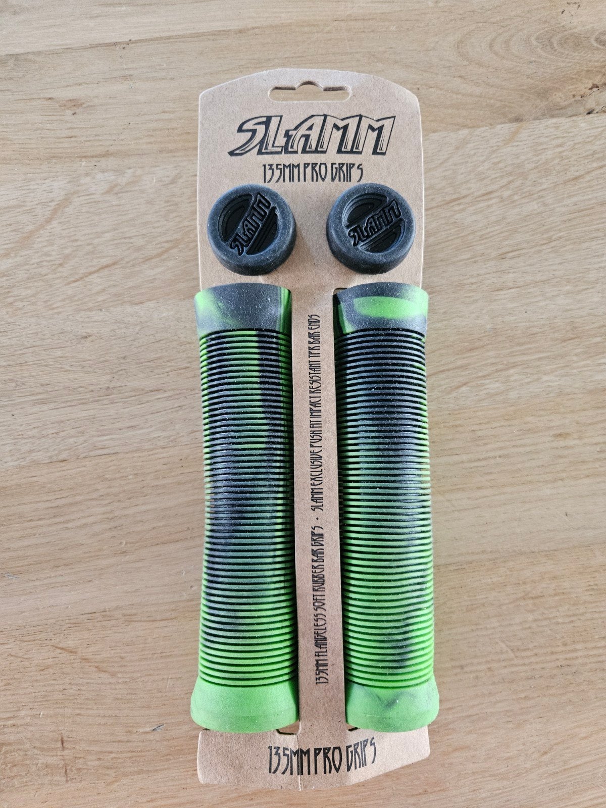 Slamm Scooters 135mm Pro Grips - Groen/Zwart, Fietsen en Brommers, Steps, Ophalen, Nieuw, Overige typen, Slamm Scooters