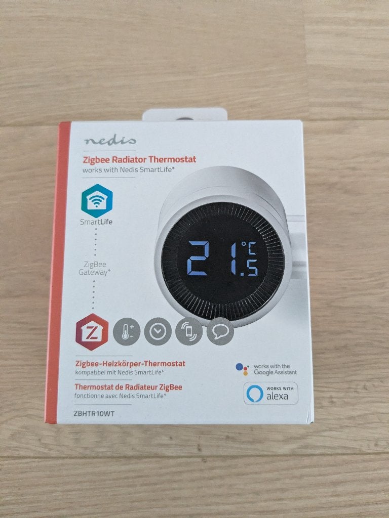 Nedis Zigbee Radiator Thermostaat ZBHTR10WT, Ophalen of Verzenden, Slimme thermostaat, Nieuw