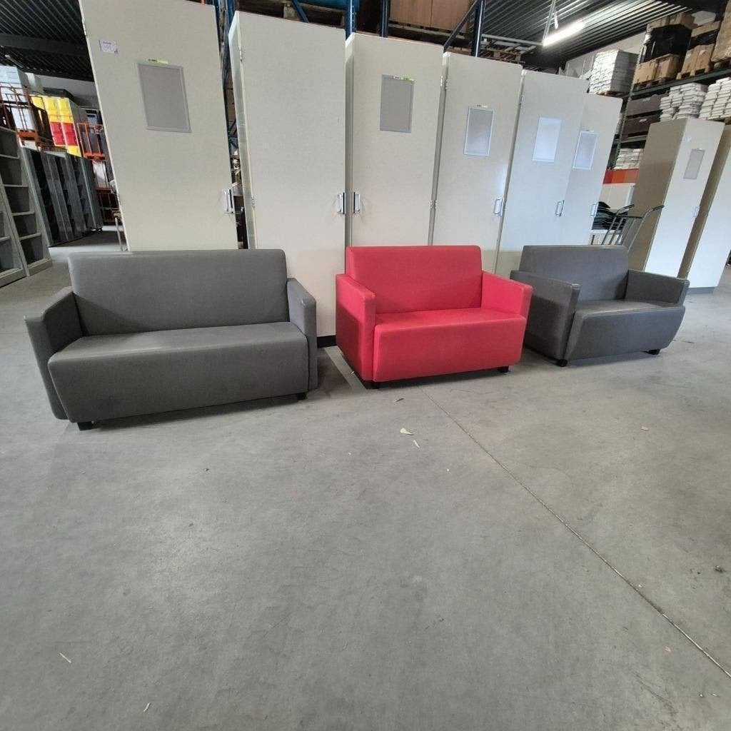 3x kleine kunstlederen GISPEN bank 120 cm breed, Ophalen, Gebruikt, Tweepersoons, 75 tot 100 cm