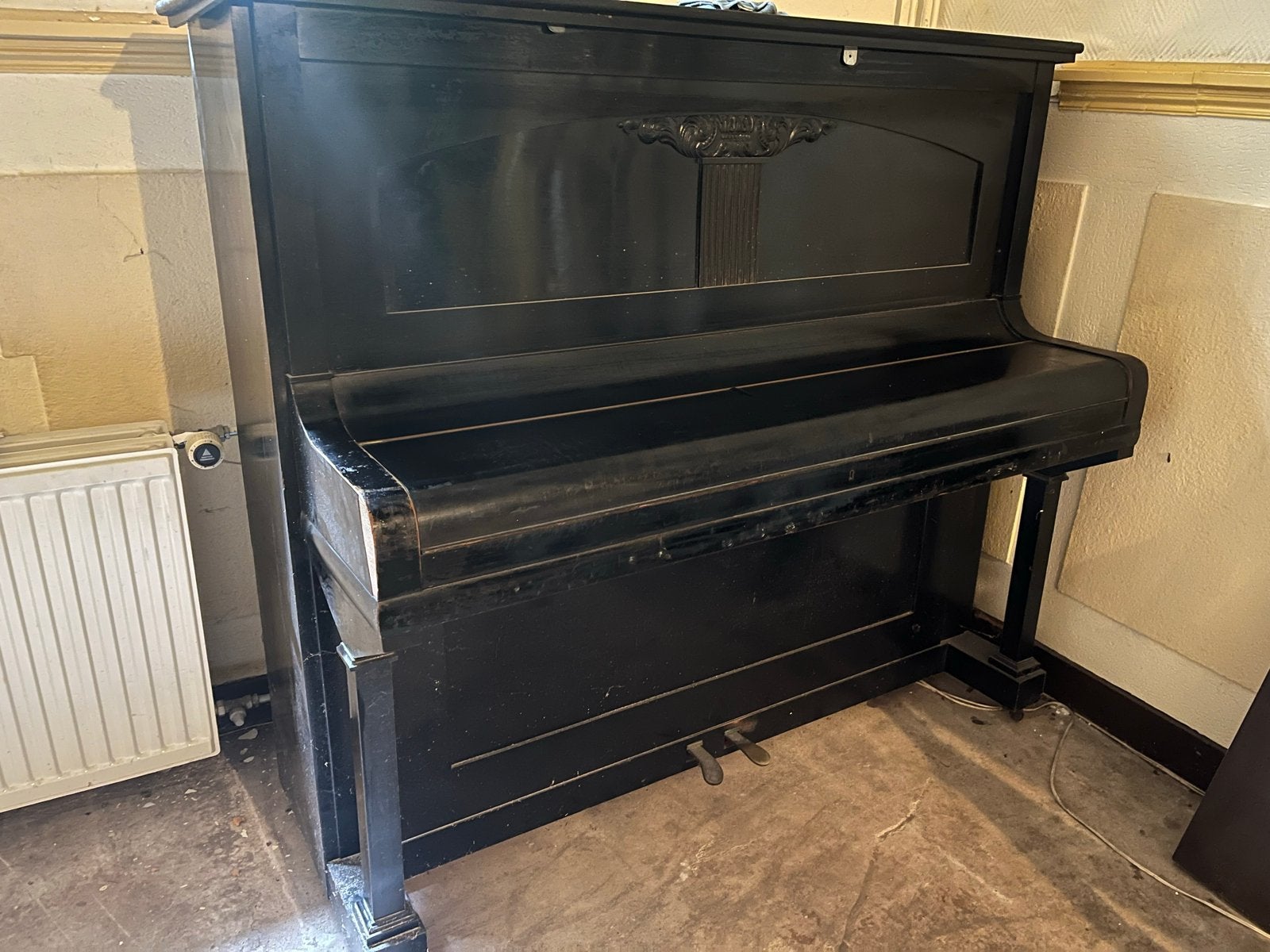Antieke H. Matz & Co. Piano - Zwart, Gebruikt, Muziek en Instrumenten, Piano's, Ophalen, Gebruikt, Zwart, Piano