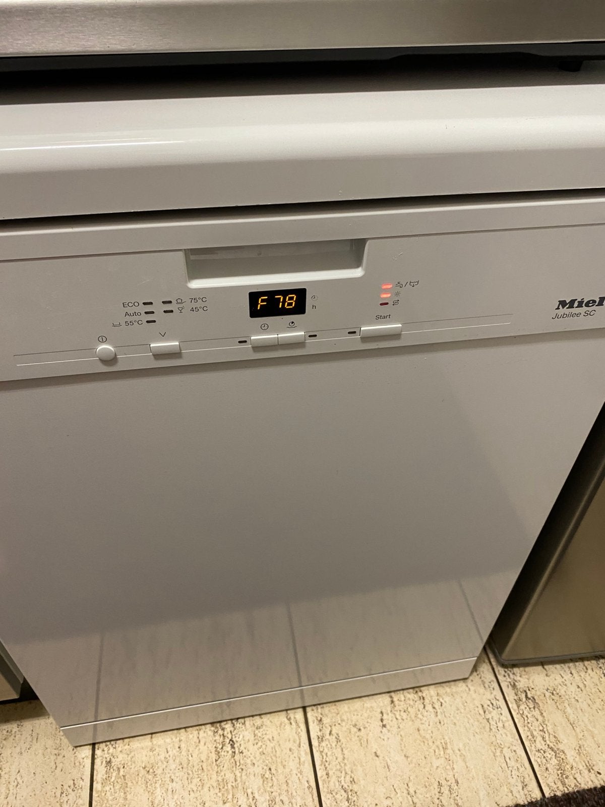 miele jubilee sc, Ophalen, Minder dan 85 cm, Niet werkend, 45 tot 60 cm