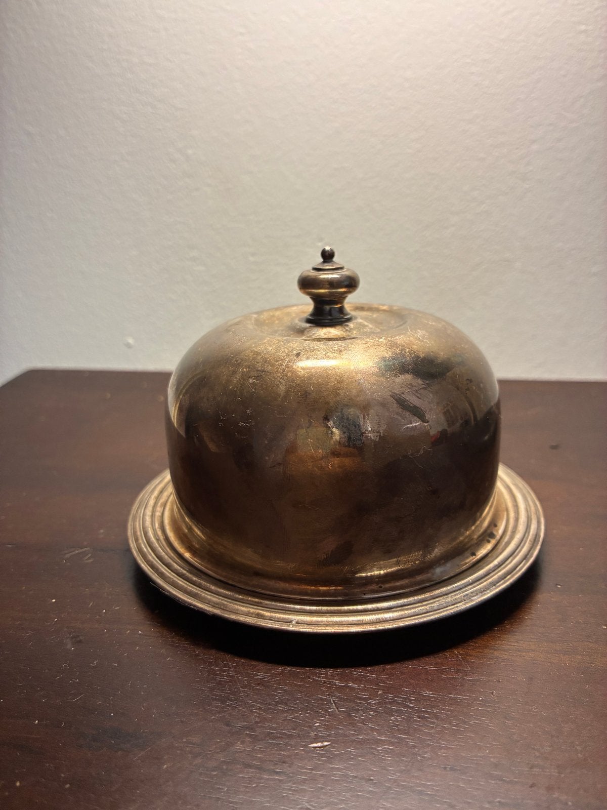 Verzilverde Stolp / Cloche met Gravure - Antiek, Antiek en Kunst, Ophalen of Verzenden, Zilver