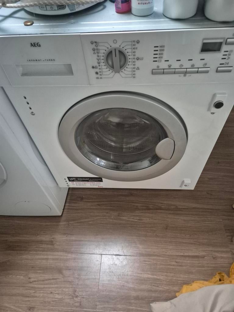 AEG inbouw wasdroogcombinatie, Witgoed en Apparatuur, Was-droogcombinaties, 6 tot 8 kg, Ophalen, Gebruikt, Minder dan 85 cm