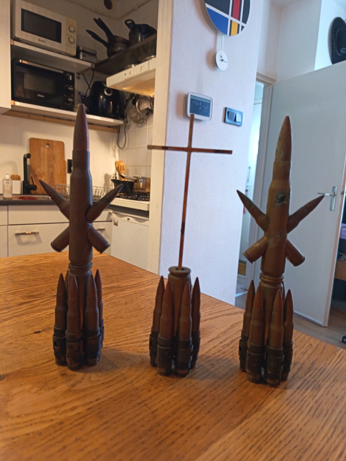 Trench Art Koude Oorlog - Unieke Kunstobjecten van Munitie, Ophalen of Verzenden, Overige soorten, Overige gebieden, Kunstobject