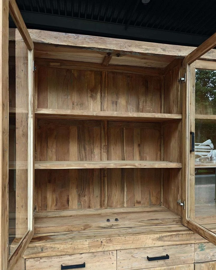 Stoere robuuste buffetkast | Reclaimed teakhout #4824, Huis en Inrichting, Kasten | Buffetkasten, Met deur(en), -, 200 cm of meer