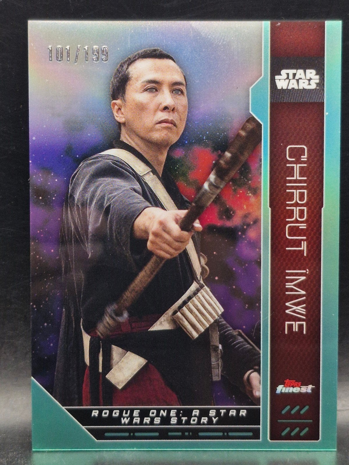 chirrut imwe star wars Limited edition 101/199 topps finest, Verzenden, Zo goed als nieuw, Actiefiguurtje