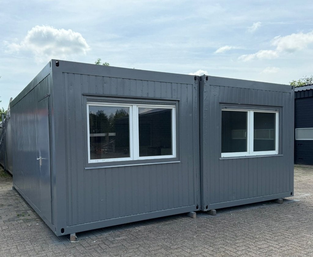 Kantoorunit, Bouw-schaftkeet, Woonunit, Directiekeet. 6 x 6, Ophalen, Gebruikt