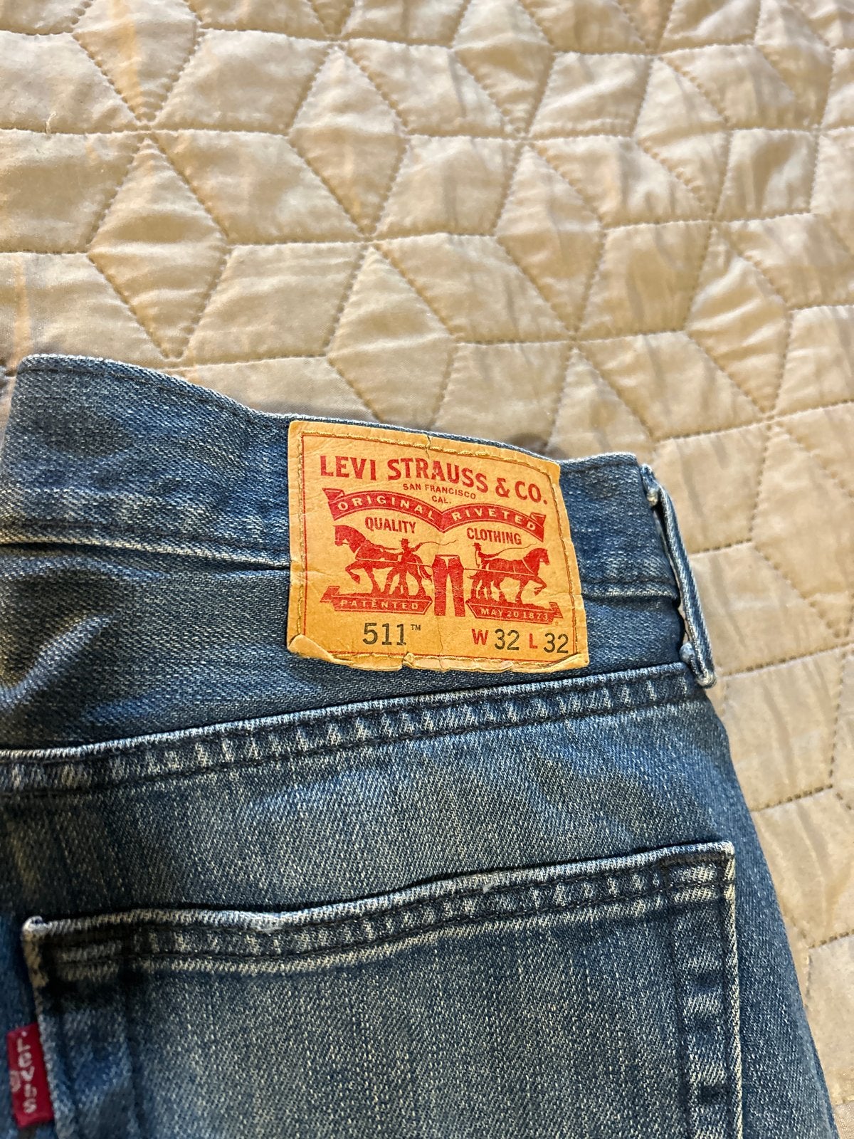Levi's 511 Slim Fit Jeans W32 L32, Ophalen of Verzenden, Gedragen, Blauw, W32 (confectie 46) of kleiner