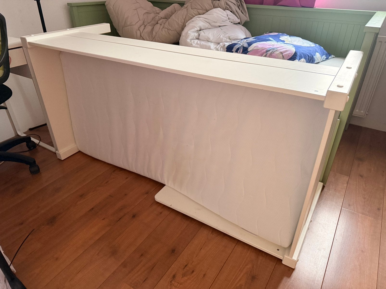 Kinderbed met matras, Wit, Tweepersoons, Ophalen of Verzenden, 80 cm