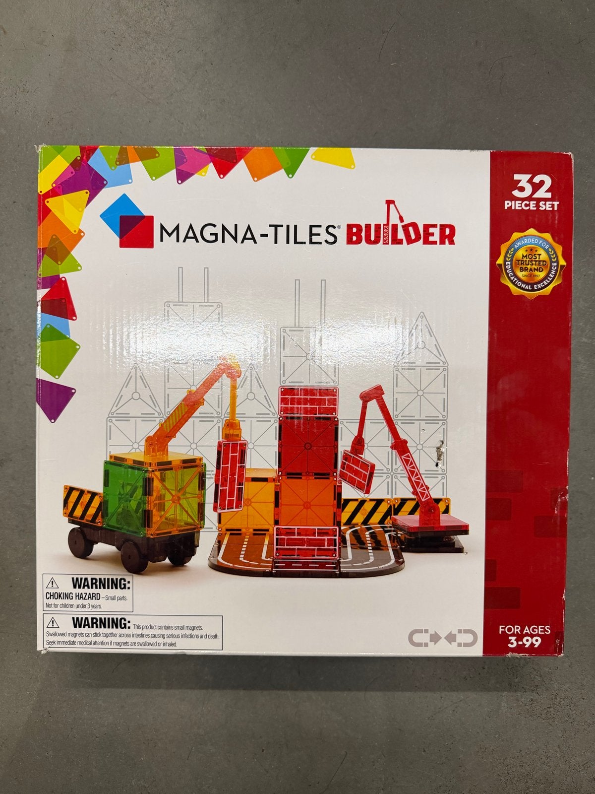 Magna-Tiles Builder 32-delige set - Magnetisch bouwspeelgoed, Kinderen en Baby's, Ophalen, Zo goed als nieuw, Overige merken