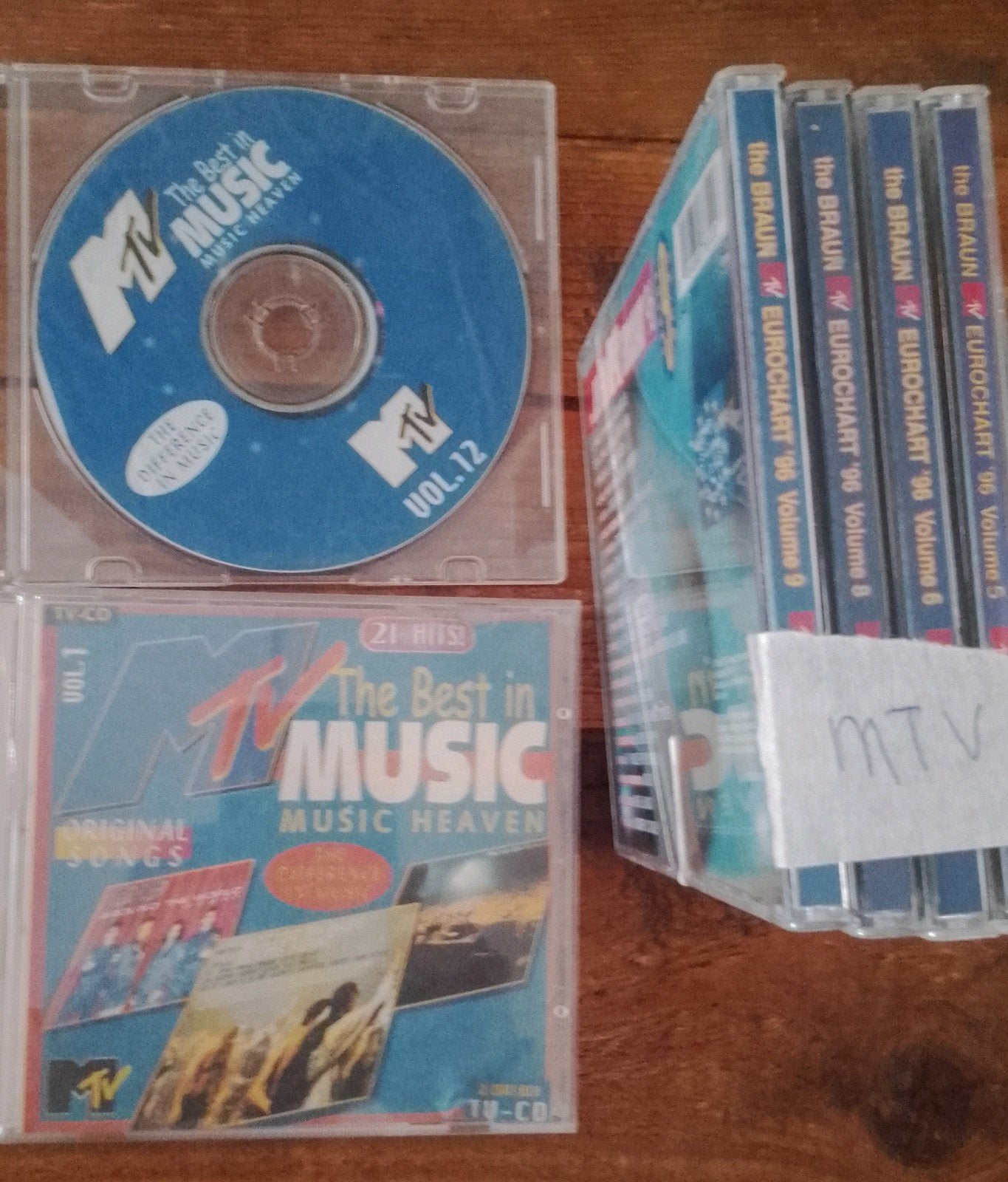 MTV Eurochart 96 CD's - Volumes 5, 6, 8, 9 + 2 GRATIS, Ophalen of Verzenden, Gebruikt, Pop, Verzamelalbum