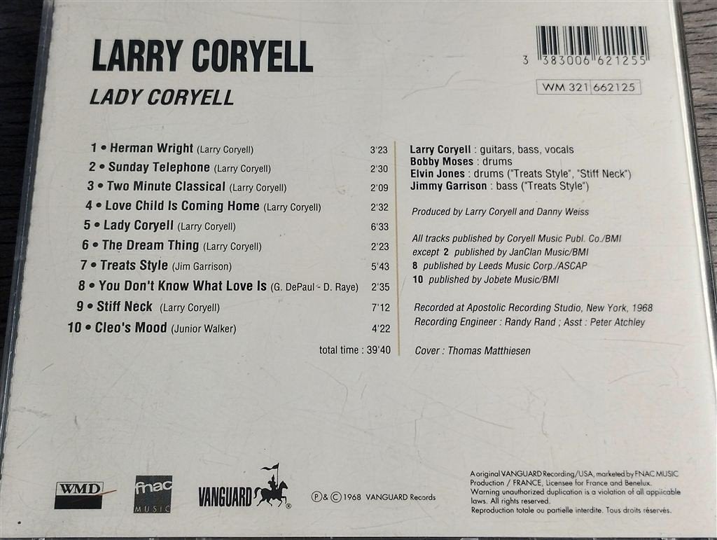 Larry Coryell ‎– Lady Coryell, Ophalen of Verzenden, Gebruikt, Poprock