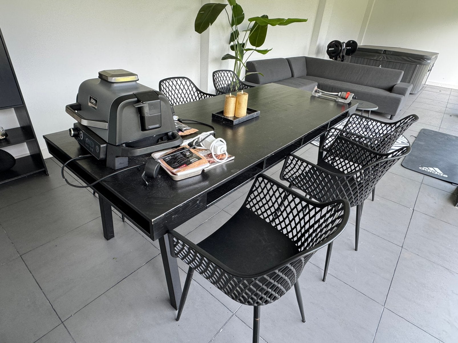 Eettafel woood, Huis en Inrichting, Tafels | Eettafels, Ophalen, 200 cm of meer, 50 tot 100 cm, Zo goed als nieuw
