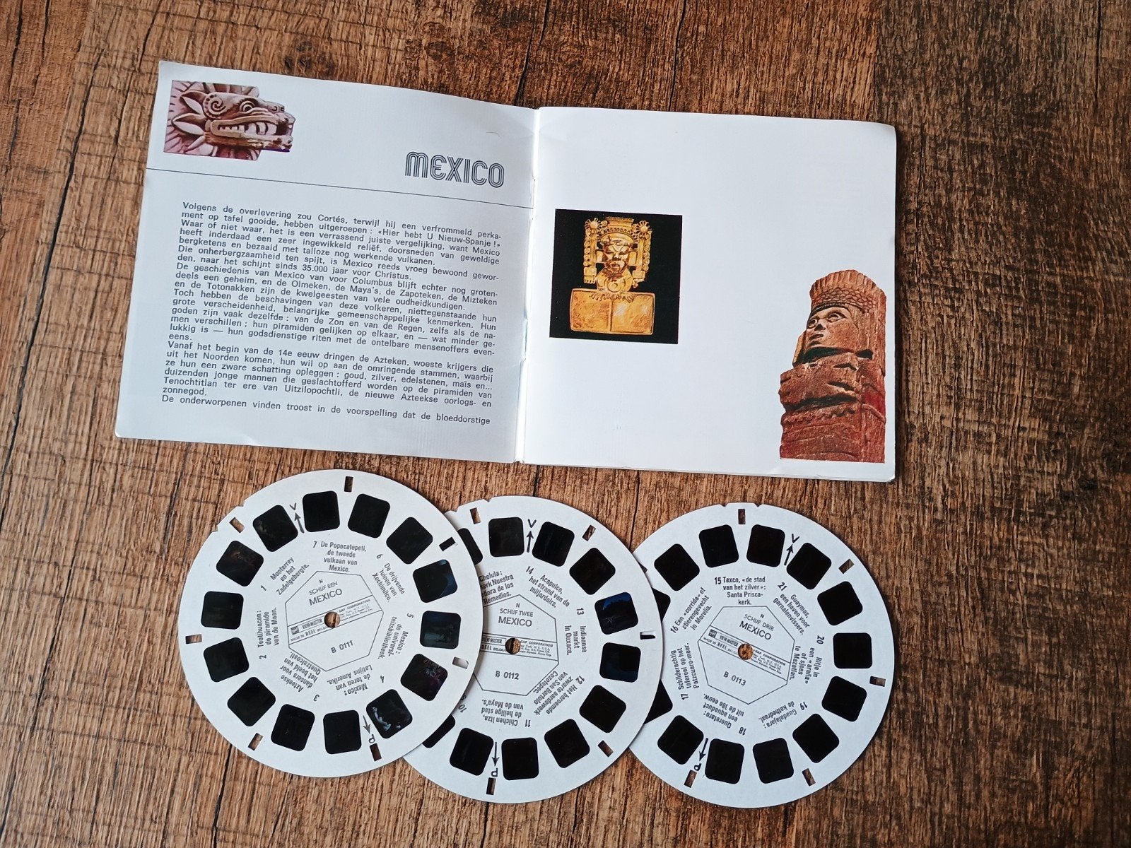 Oude viewmaster schijfjes Mexico, Ophalen of Verzenden, Gebruikt