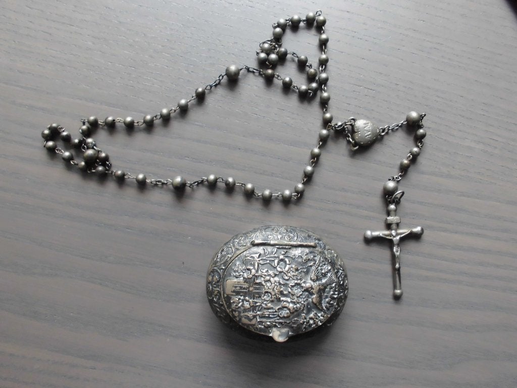 rozenkrans uit 1930, Ophalen of Verzenden, Gebruikt, Sieraad, Christendom | Katholiek