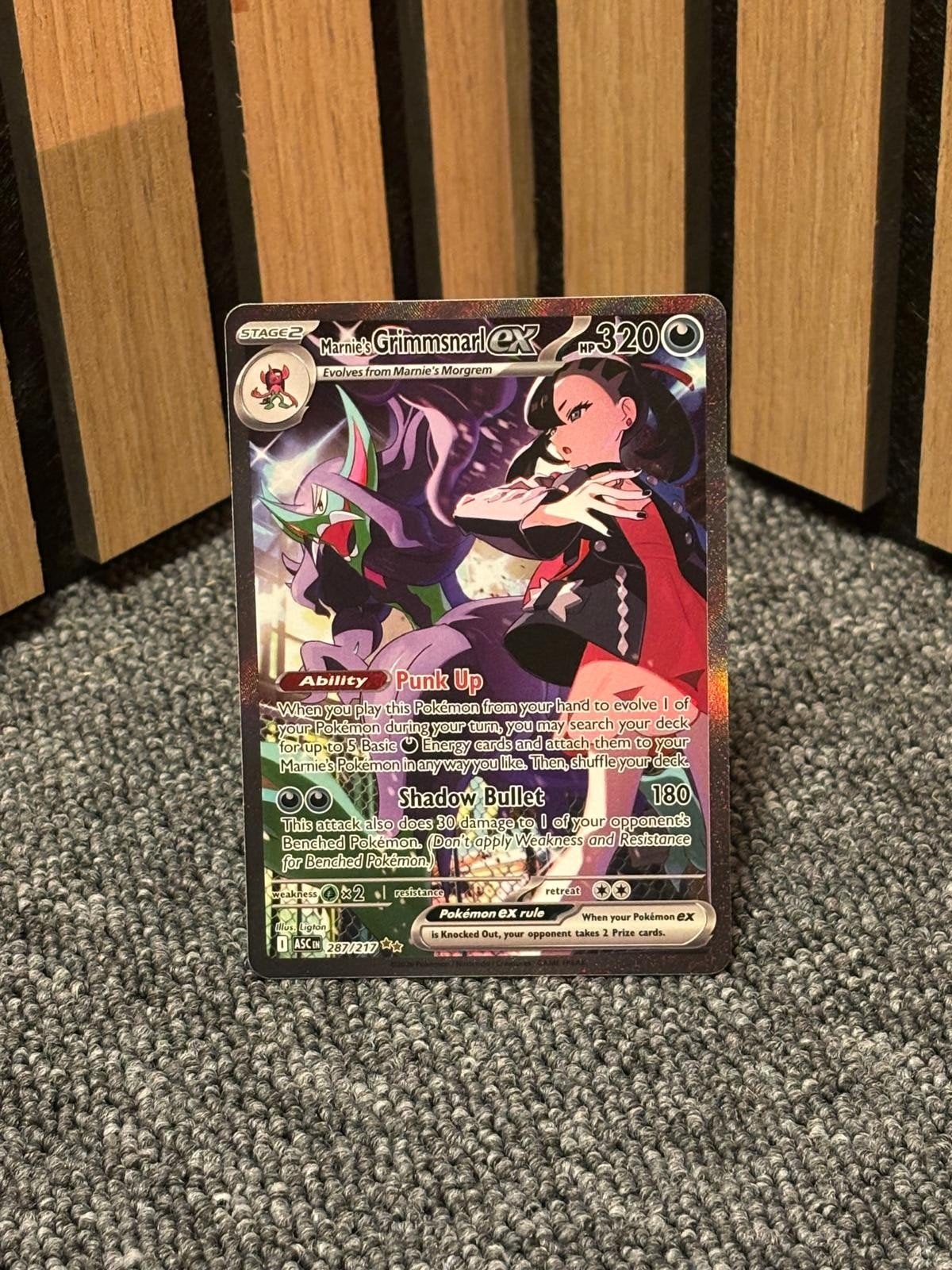 Marnie's Grimmsnarl ex 287/217 - Full Art Pokémon Kaart, Ophalen of Verzenden, Nieuw