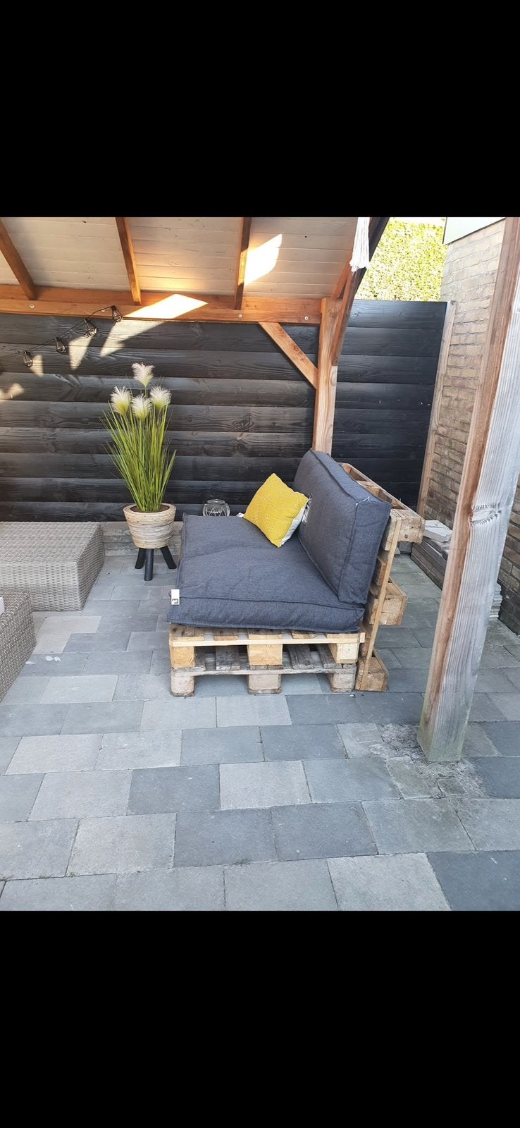 Pallet kussen set, Tuin en Terras, Tuinsets en Loungesets, Ophalen, Zo goed als nieuw, 2 zitplaatsen
