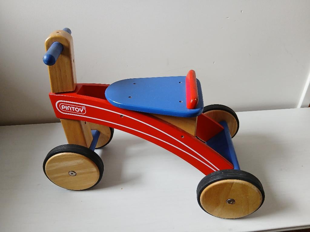 Loopfiets pintoy, Kinderen en Baby's, Speelgoed | Houten speelgoed, Ophalen, Gebruikt, Rij- of Hobbelspeelgoed