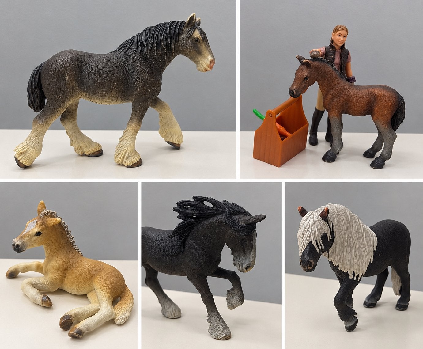 Schleich paarden en veulens setjes, Ophalen of Verzenden, Gebruikt, Jongen of Meisje