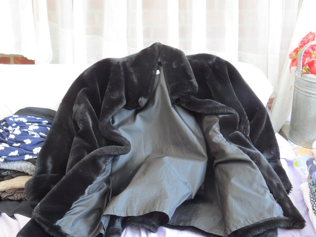 pels mantel kunst  VITORIA VERANI jaren 70, Kleding | Dames, Made in Italy, Zwart, Maat 42/44 (L), Ophalen of Verzenden