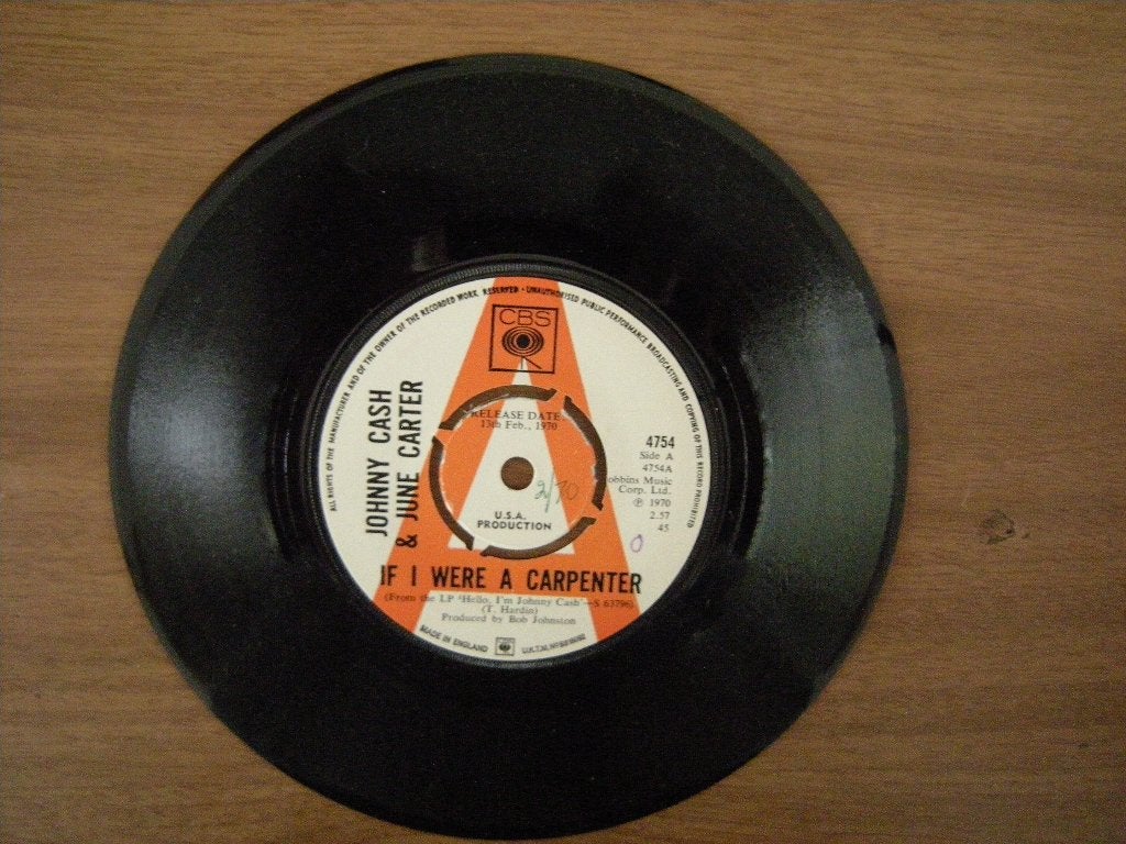 Johnny Cash & June Carter (If I Were A Carpenter), Gebruikt, 7 inch, Ophalen of Verzenden, Country en Western
