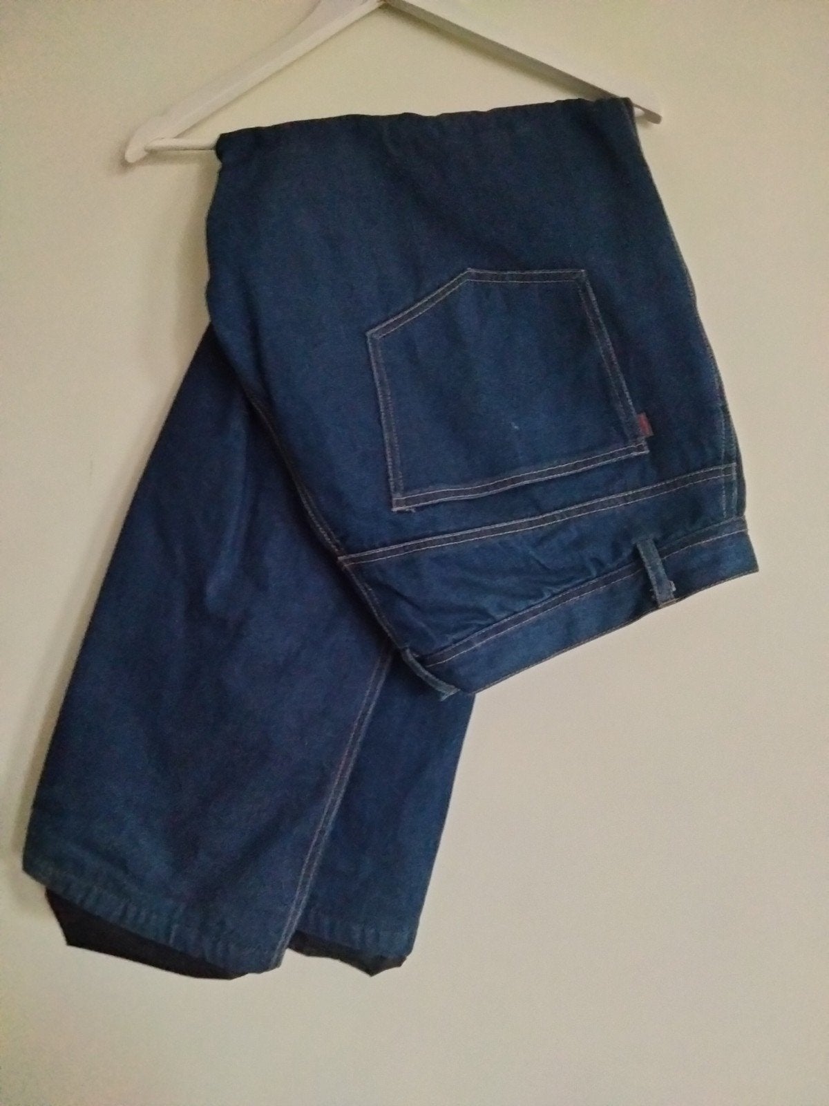 Vintage spijkerjas en spijkerbroek set, Onbekend, Blauw, Overige jeansmaten, Ophalen of Verzenden