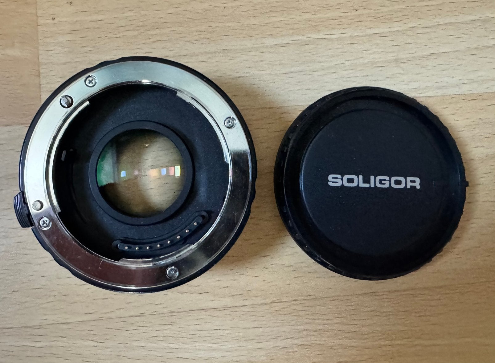 Soligor tele-converter x1.4 voor Sony, Overige merken, Ophalen of Verzenden, Zo goed als nieuw, Lensdoppen