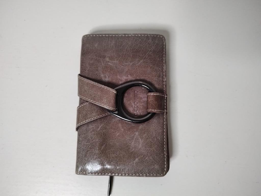 K579 CLAUDIO FERRICI taupe lederen portemonnee zeer fraai, Sieraden, Tassen en Uiterlijk, Overige merken, 2e hands, Overige kleuren