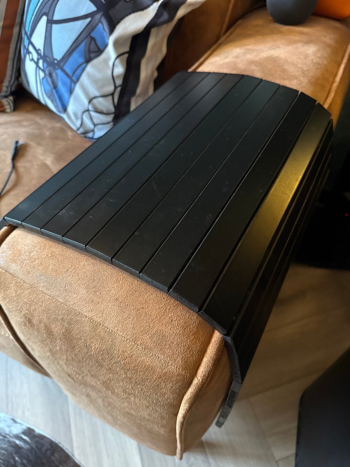 2 stucks: IKEA Sofa Armleuning Tafel - Zwart, Hout, Zwart, Ophalen of Verzenden, Zo goed als nieuw