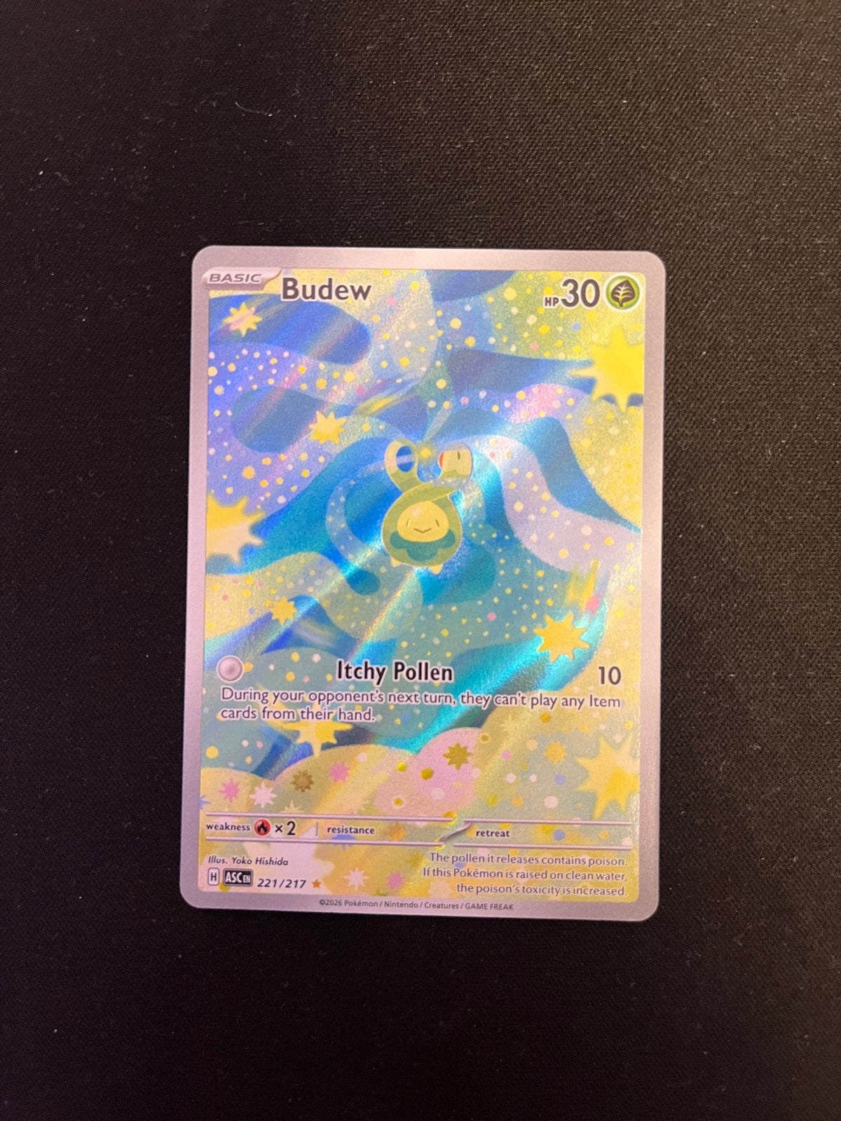 Budew 221/217 art rare Foil, Ophalen of Verzenden, Nieuw, Losse kaart, Foil
