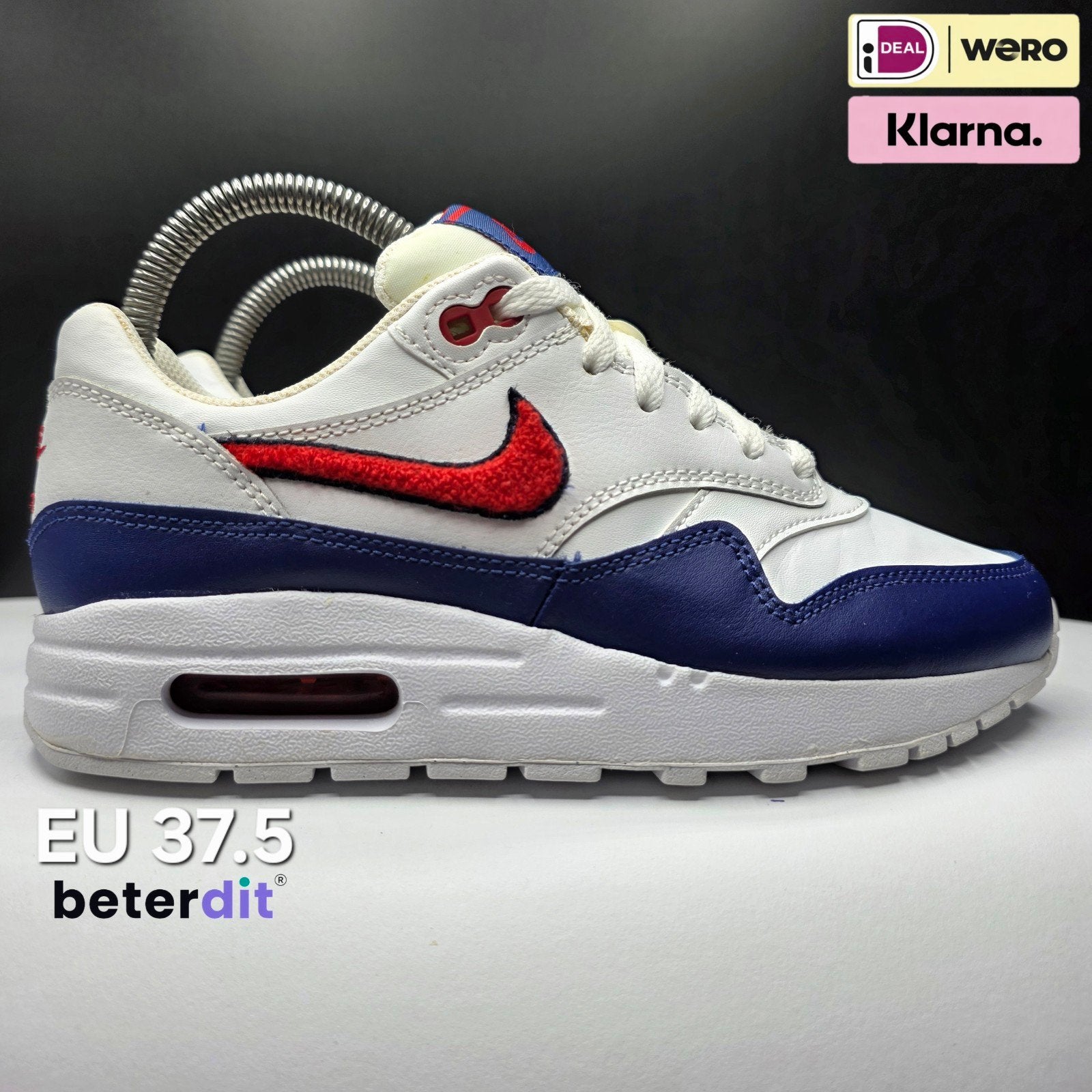 Nike Air Max 1 GS 'Blue Void' Maat: 37.5, Ophalen of Verzenden, Nike, Nike, Nike air max
