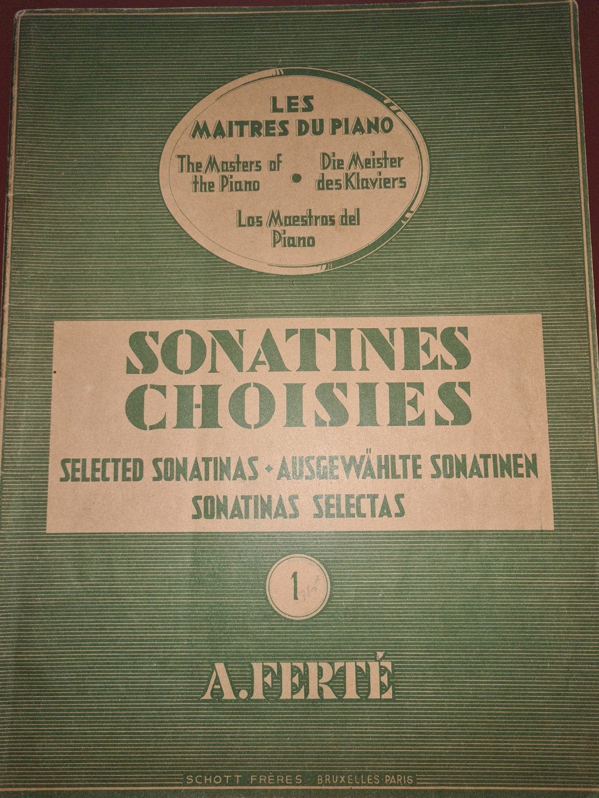 Les Maîtres du Piano - Sonatines Choisies (A. Ferté), Gebruikt, Klassiek, Overige soorten, Ophalen of Verzenden
