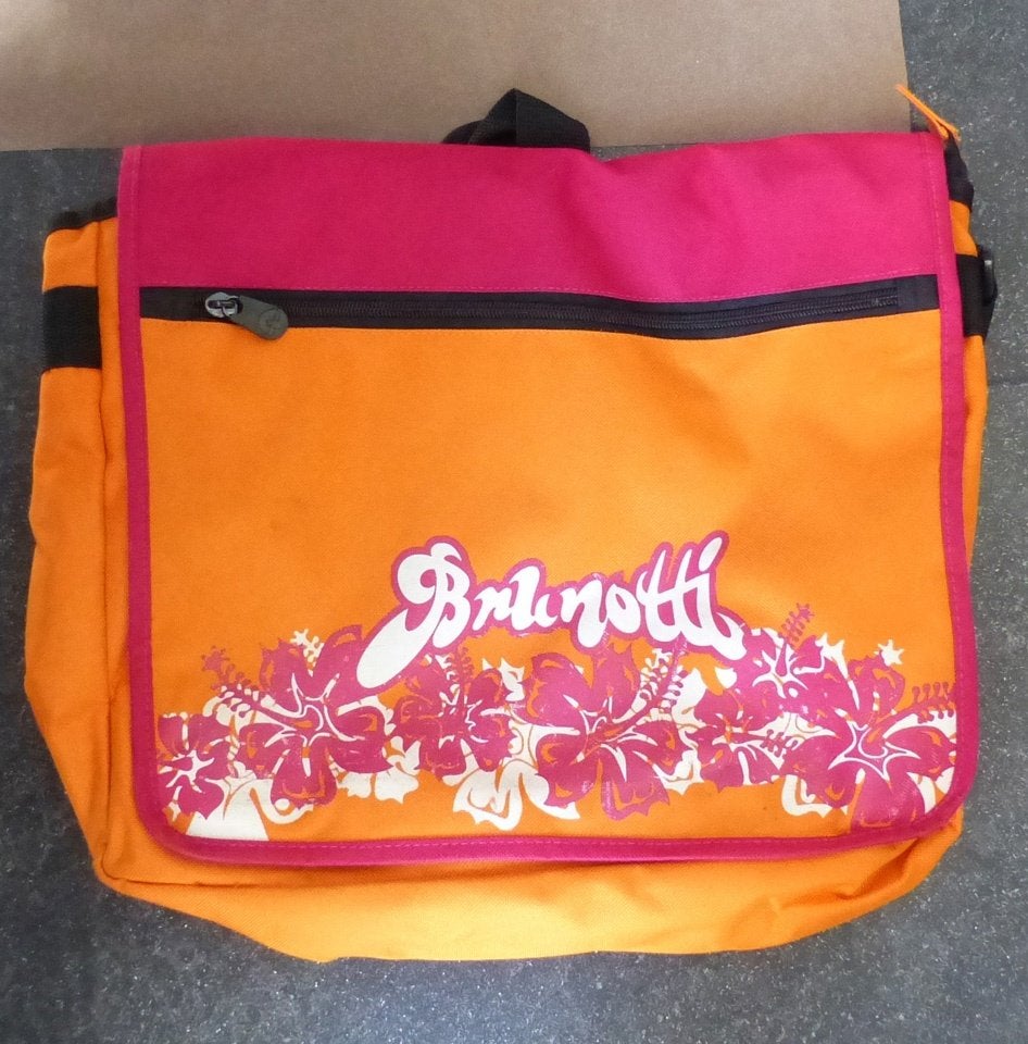 Brunotti tas schoudertas damestas oranje roze fuchsia, Ophalen of Verzenden, Gebruikt, Roze, Overige merken