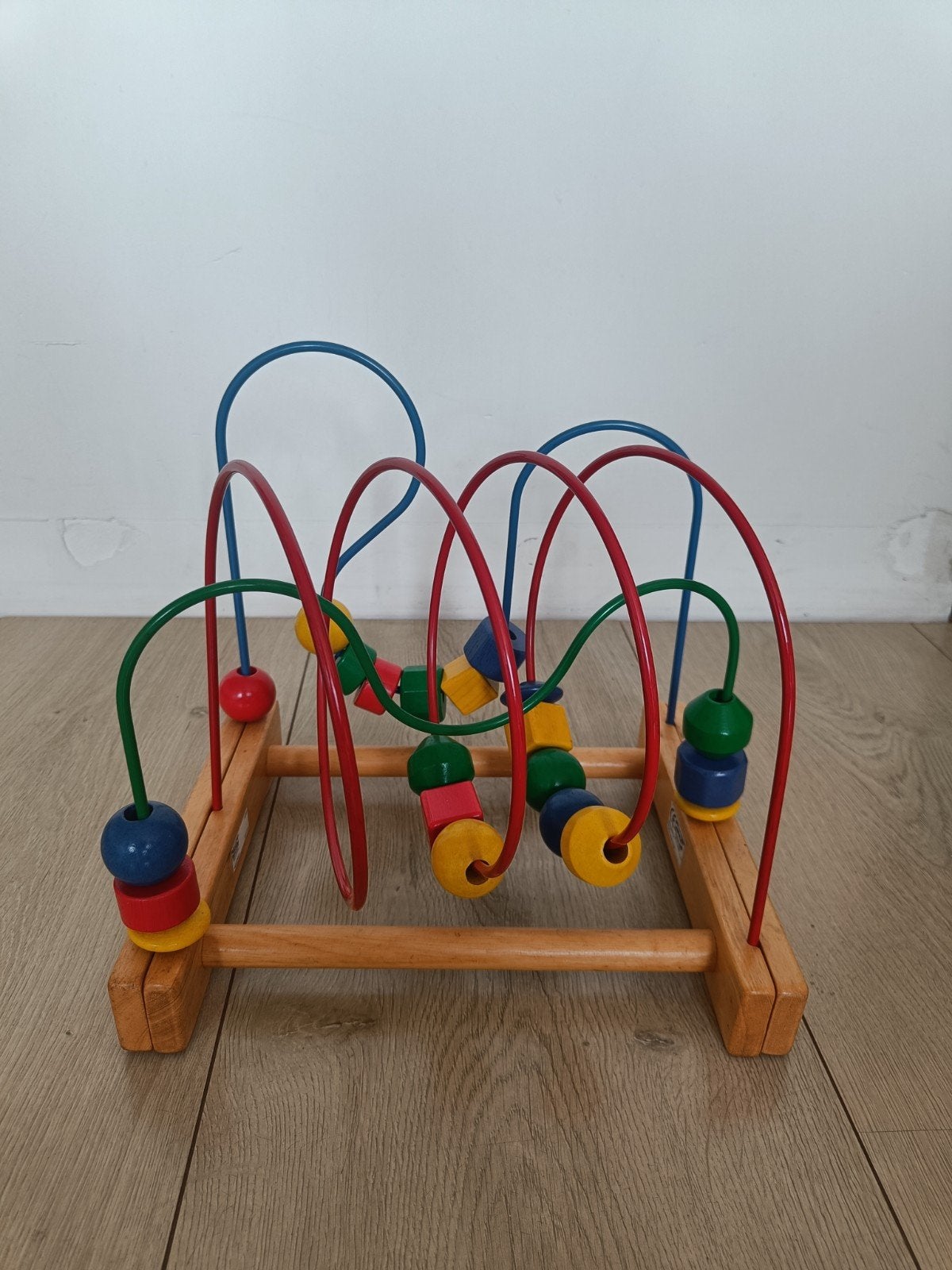 Houten kralenframe / motoriekspiraal voor baby's, Ophalen of Verzenden, Zo goed als nieuw, Overige typen