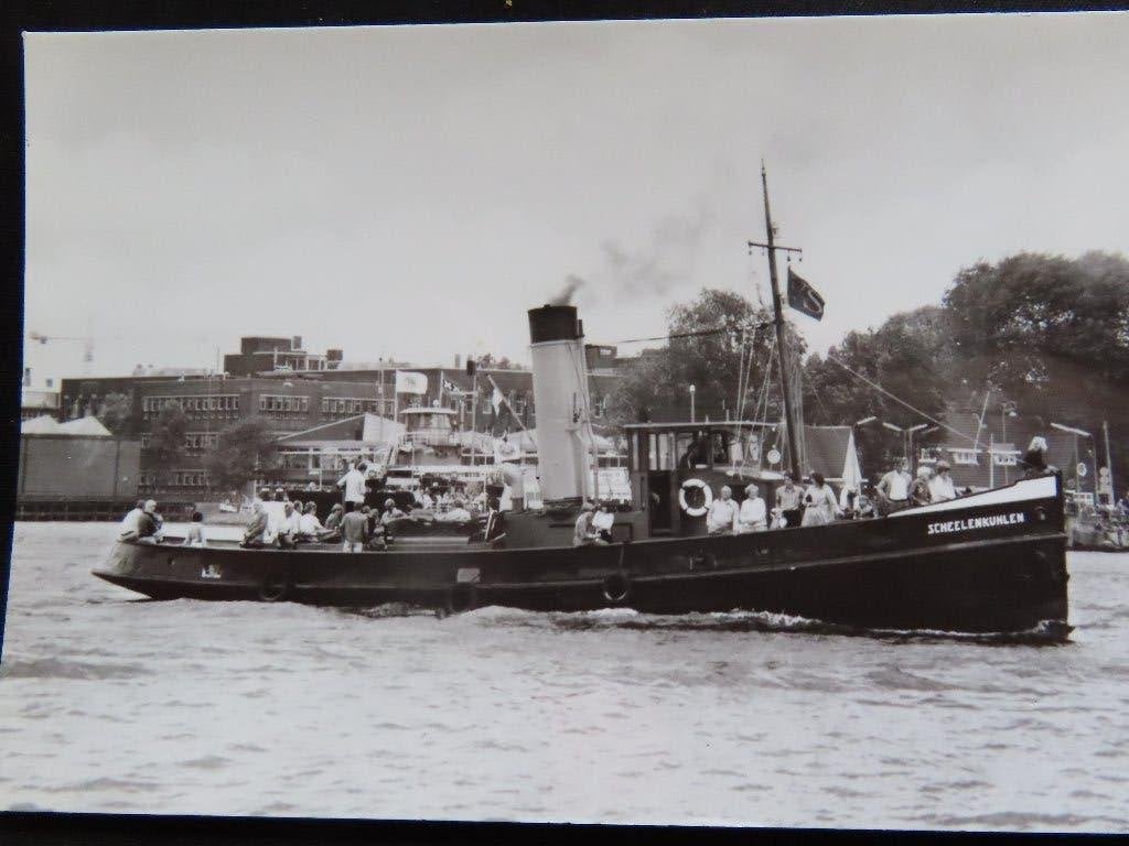 ansichtkaart sleepboot "Scheelenkuhlen ", Ophalen of Verzenden, Motorboot, Kaart, Foto of Prent