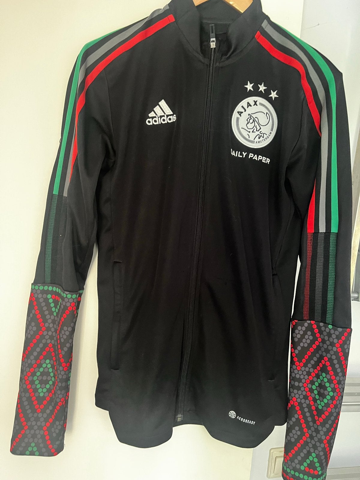 Adidas Ajax x Daily Paper trainingspak XS, Zwart, Ophalen of Verzenden, Voetbal, Gedragen
