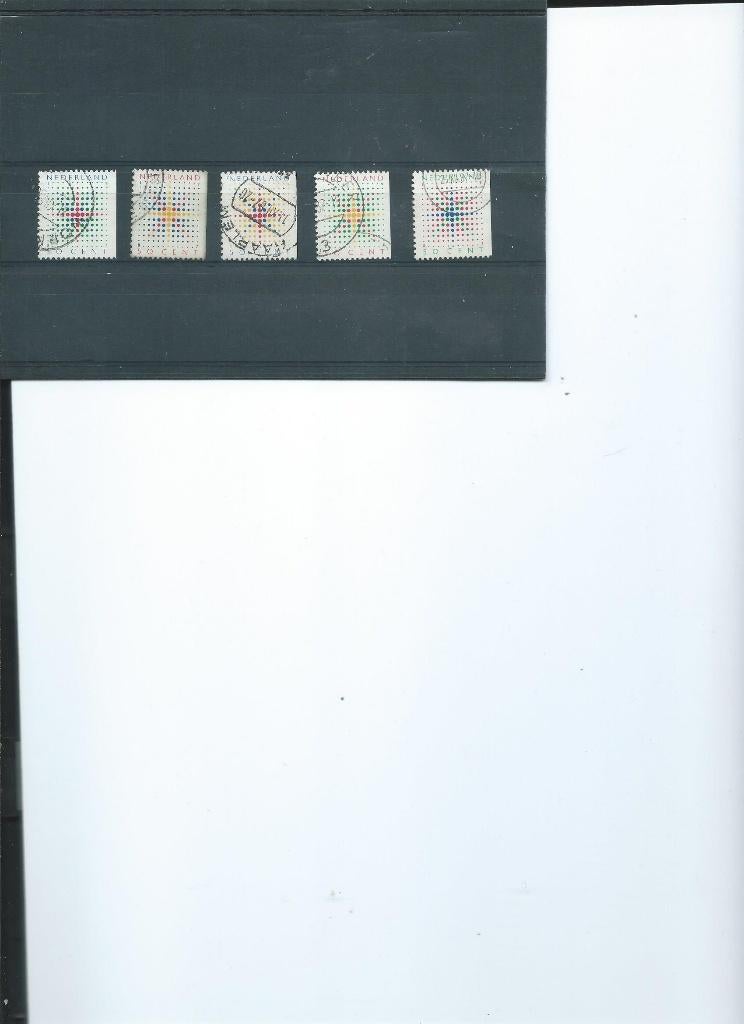 1391-1395 Decemberzegels. Gestempeld, Postzegels en Munten, Postzegels | Nederland, Ophalen of Verzenden, Na 1940, Gestempeld