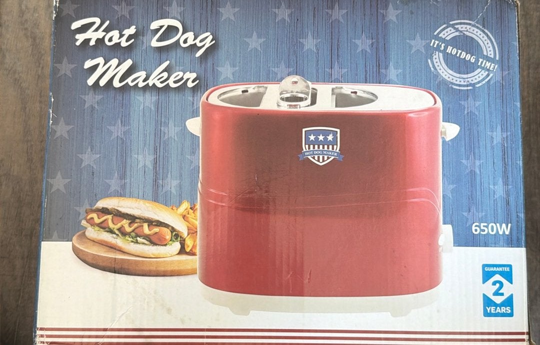 Hot Dog Maker 650W – Nieuw | Nooit gebruikt | Inclusief doos, Ophalen of Verzenden, Zo goed als nieuw